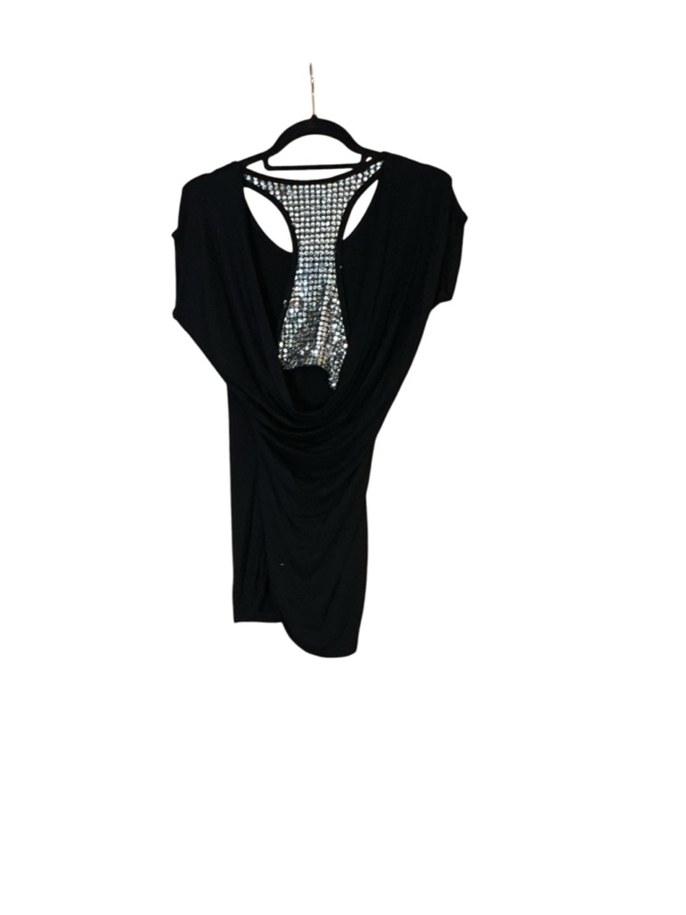 Black Racerback Mesh Back Tunic Top - Picture 4 of 5